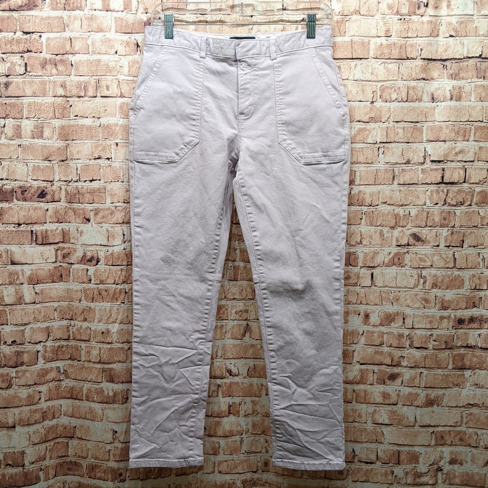 Banana Republic Pants Sloan Mid Rise Slim Ankle Light Purple Utility Size 4